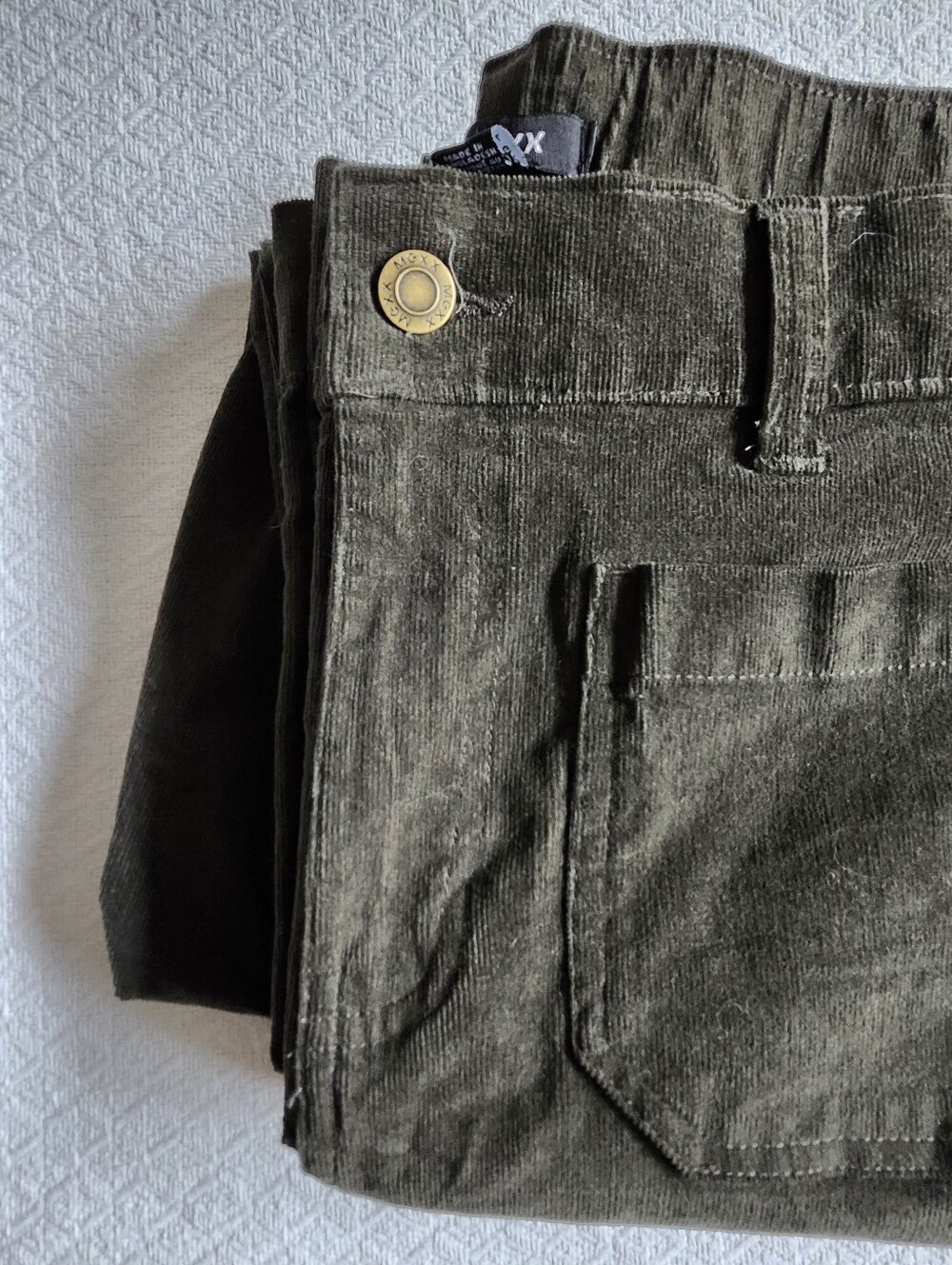MEXX Straight Leg Olive Green Corduroy Feel Women's Pants. Size Large. NWT - Picture 15 of 15